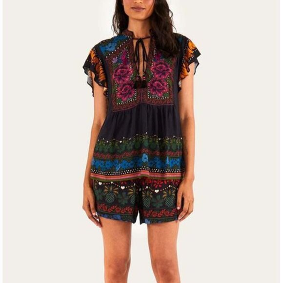 Farm Rio Brazil Blouse - Picture 1 of 5